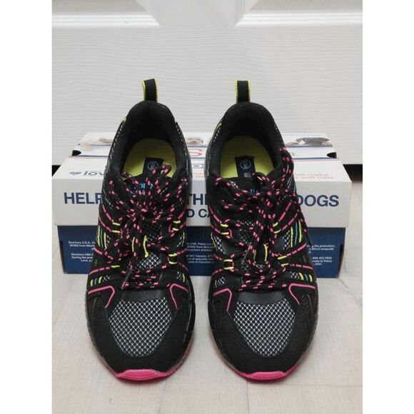 🇺🇸 US POLO ASSN Women’s Black Mesh Neon Pink Accent Athletic Sneakers SIZE 6.5 - Picture 11 of 15